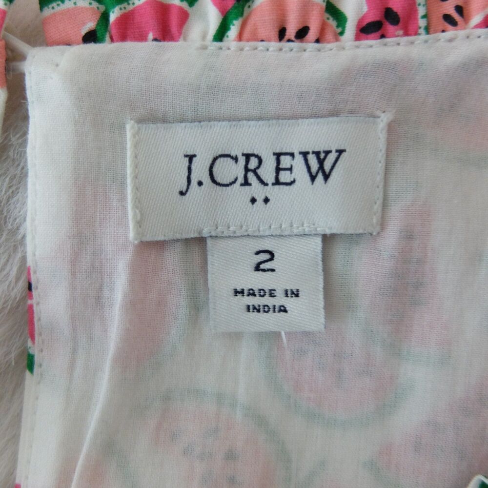 J Crew Factory Sleeveless Tiered Mini Dress in Cotton Poplin Size 2 - Picture 8 of 11
